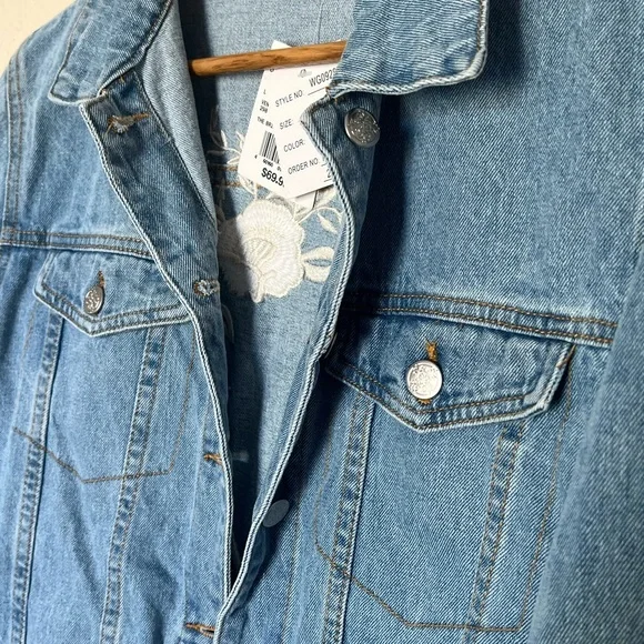 David’s Bridal | Embroidered Bride Jean Jacket with Flowers - Picture 8 of 10